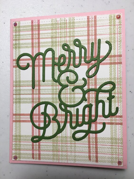Pink and green Happy Plaid