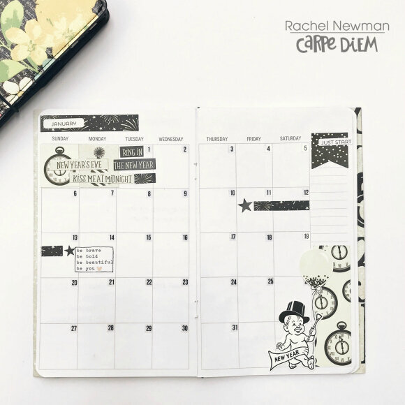 Carpe Diem Travelers Notebook setup: New Year