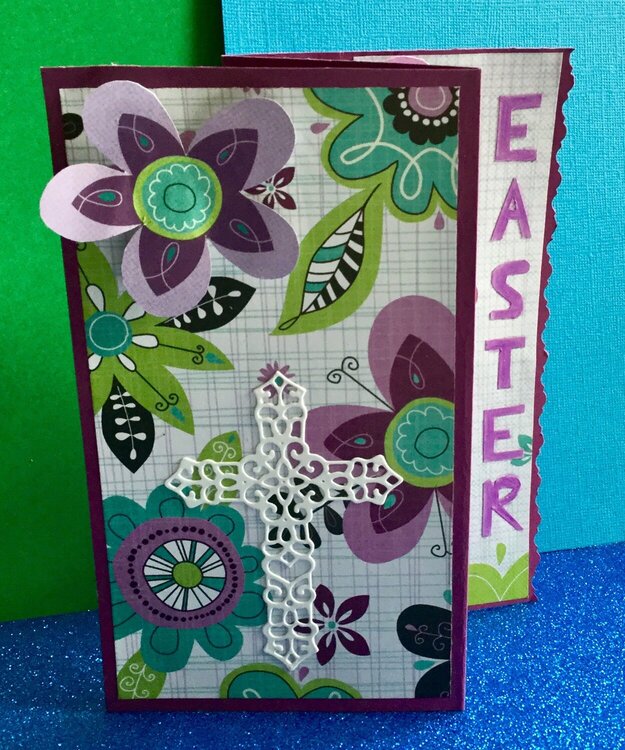 Front of Easter Card with Four Box Pop Up
