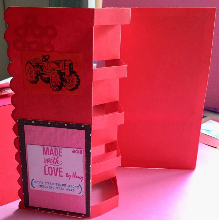 Four box pop-up Valentine (back of card)