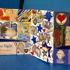 Longest Birthday Card Ever - Focused on KC Royals (Panoramic photo of card stretched out).