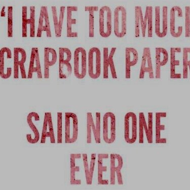 I have too much scrapbook paper......     NO I DONT!