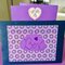 Flowered Purple Birthday Card (matching envelope and top of back of card)