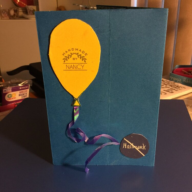 Spinning Balloon in Center of Birthday Card