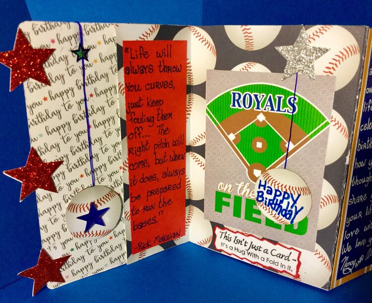 Longest Birthday Card Ever - Focused on KC Royals (First panel on left)