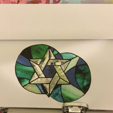 Mosaic Design on Envelope for Hanukkah Card