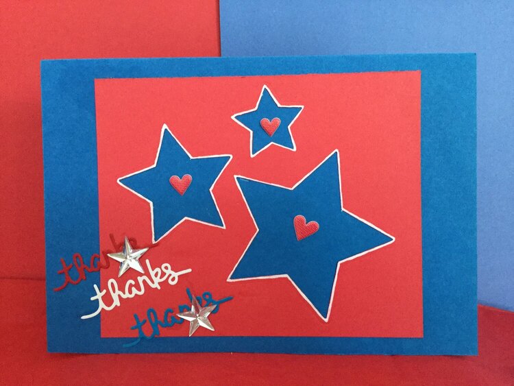 Front of Pop-Up Military Appreciation Card