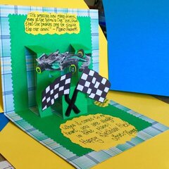 Pop-up Racecar Birthday Card (Inside)