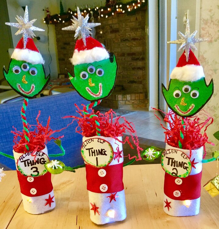 Christmas Crafts 2017 - Thing 1, 2, and 3