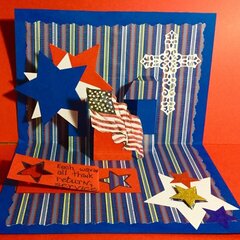 Inside of Pop-Up Military Appreciation Card (message folded up)