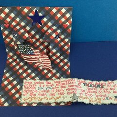 Inside of Military Appreciation Pop-Up Card (message opened)