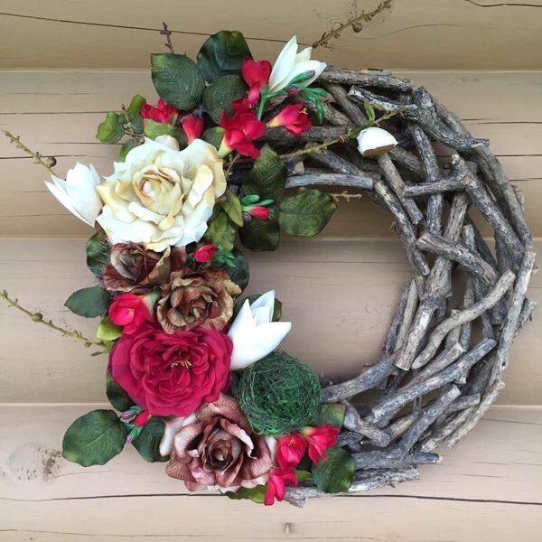 Wreath for my log home.