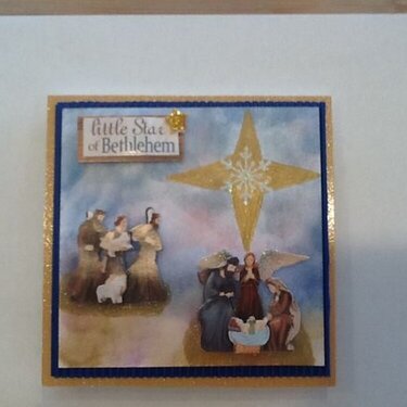 The card I created was of the Nativity.