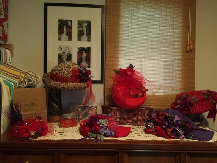 Red Hats I decorated