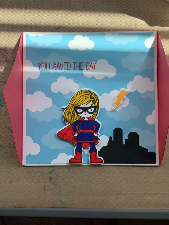 Inside of you saved the day card