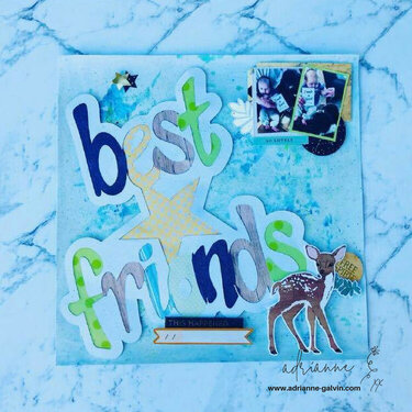 12 x 12 Scrapbook Layout #3 - Best Friends