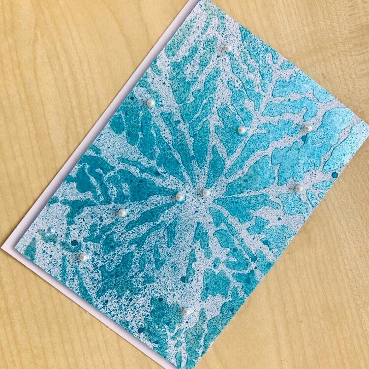 Icicle Stencil Christmas Card