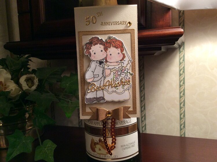Wedding Anniversary Wine bottle tag