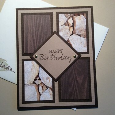 Stones and Wood Birthday Card