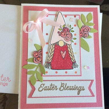 Spring Gnome Easter Card