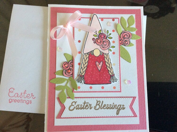 Spring Gnome Easter Card