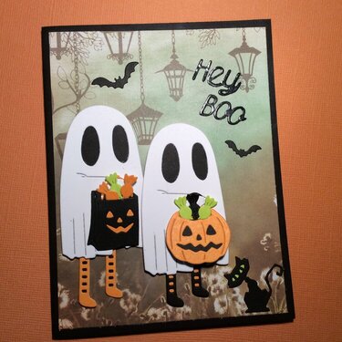 Dancing Ghosts Halloween Card