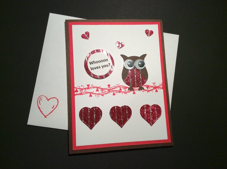 Owl Valentine card