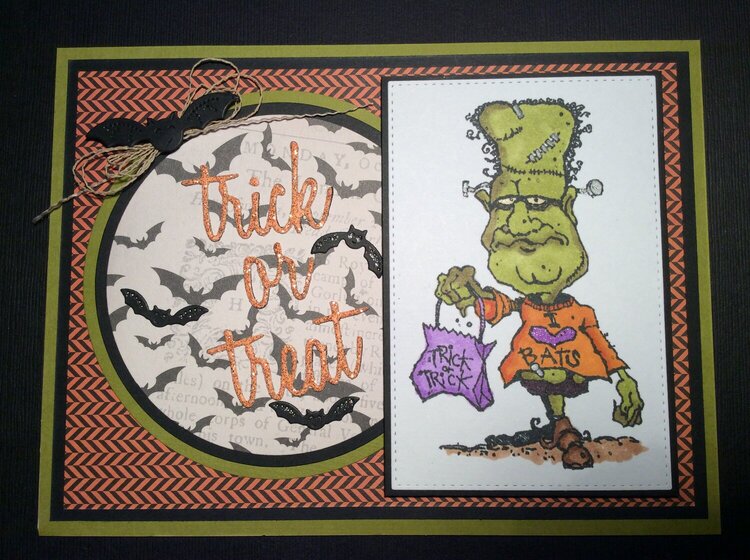 Halloween Frankenstein card