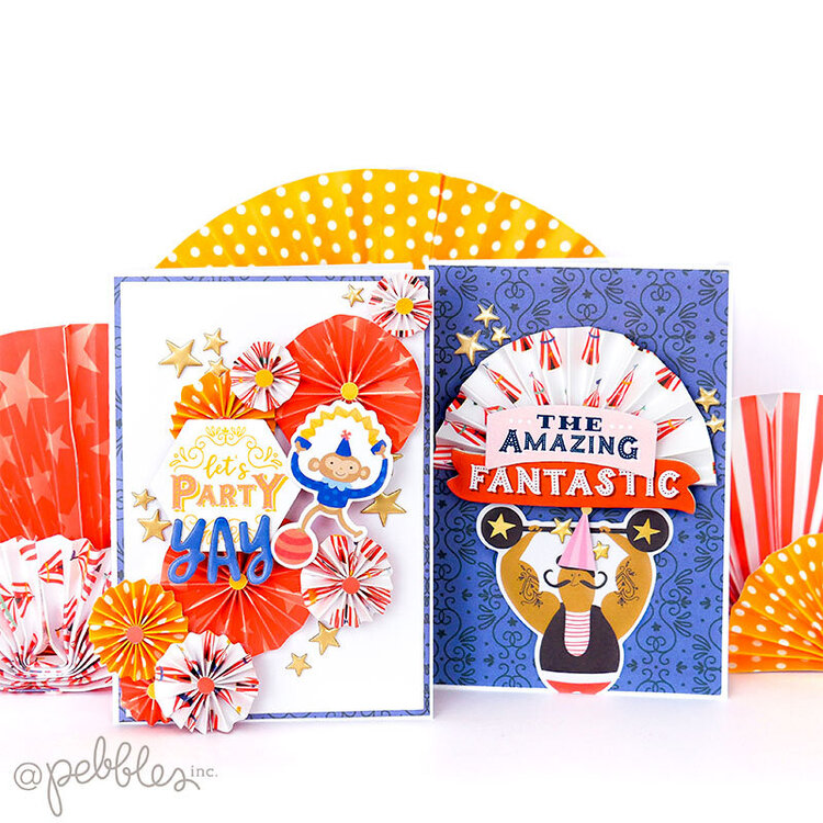 Cards with Big Top Dreams collection by Pebbles