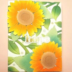 Floral card with Honey Bee die cuts