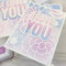 I love you floral blended card