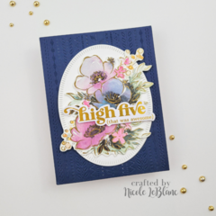 Floral High Five Card