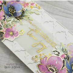 Floral card with washi tape & dies