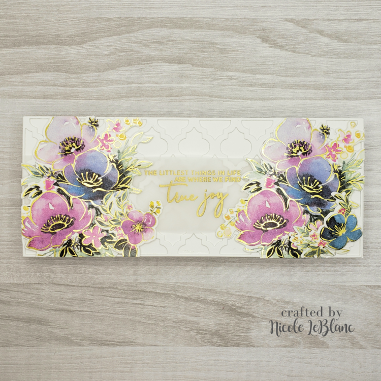 Floral card with washi tape &amp; dies