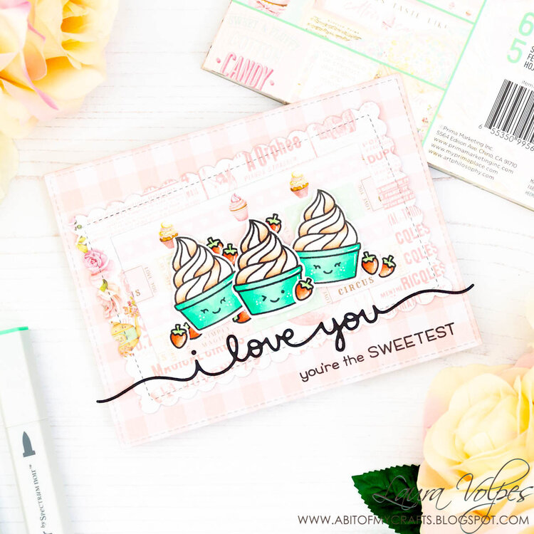 I Love You Card feat Lawn Fawn Sweet Friends