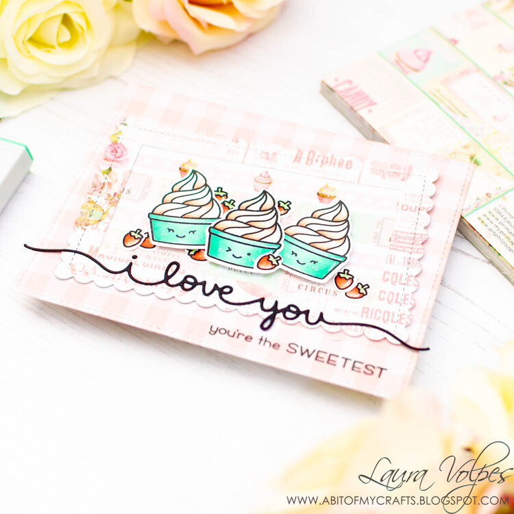 I Love You Card feat Lawn Fawn Sweet Friends