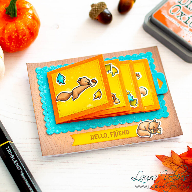 Flippin Awesome Fall Card | Lawn Fawn Let&#039;s Go Nuts