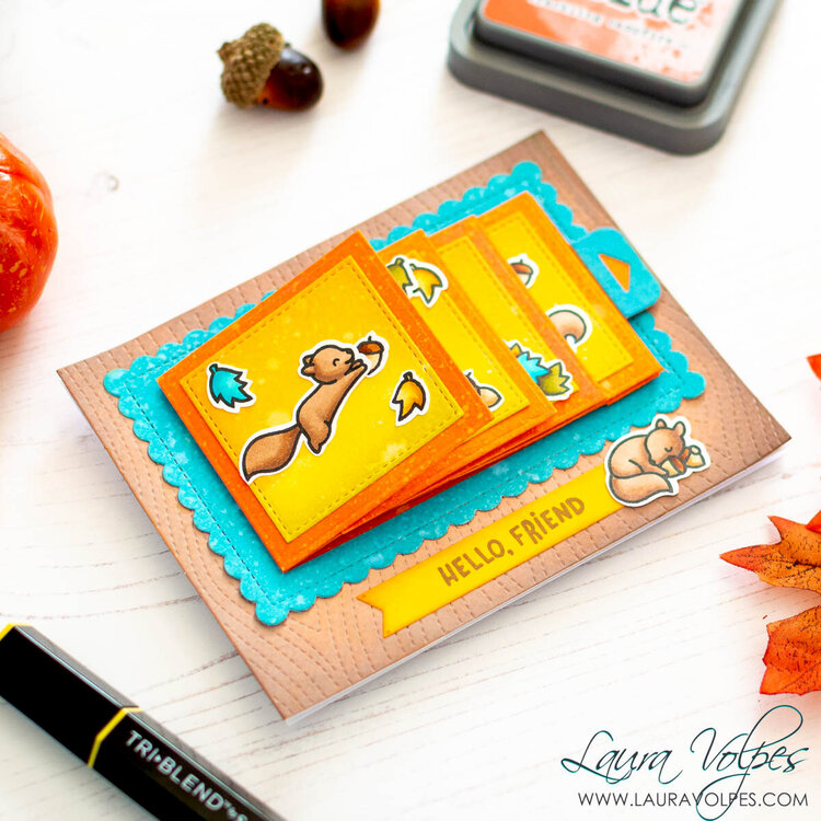 Flippin Awesome Fall Card | Lawn Fawn Let&#039;s Go Nuts