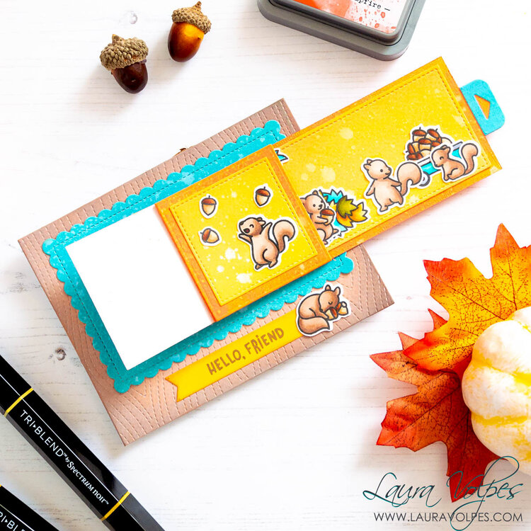 Flippin Awesome Fall Card | Lawn Fawn Let&#039;s Go Nuts