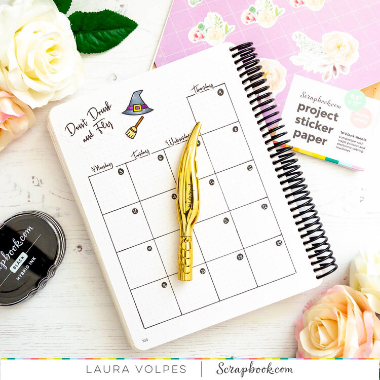 Canvo Bullet Journal with DIY Stickers