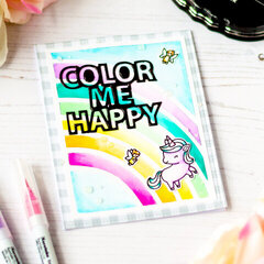 Bright and Cheerful Card feat Scrapbook.com Color Me Happy SVG Files