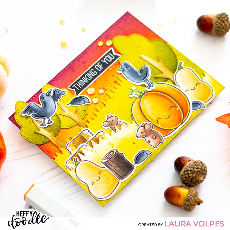 Fall Scene with Heffy Doodle - Stretch Your Supplies