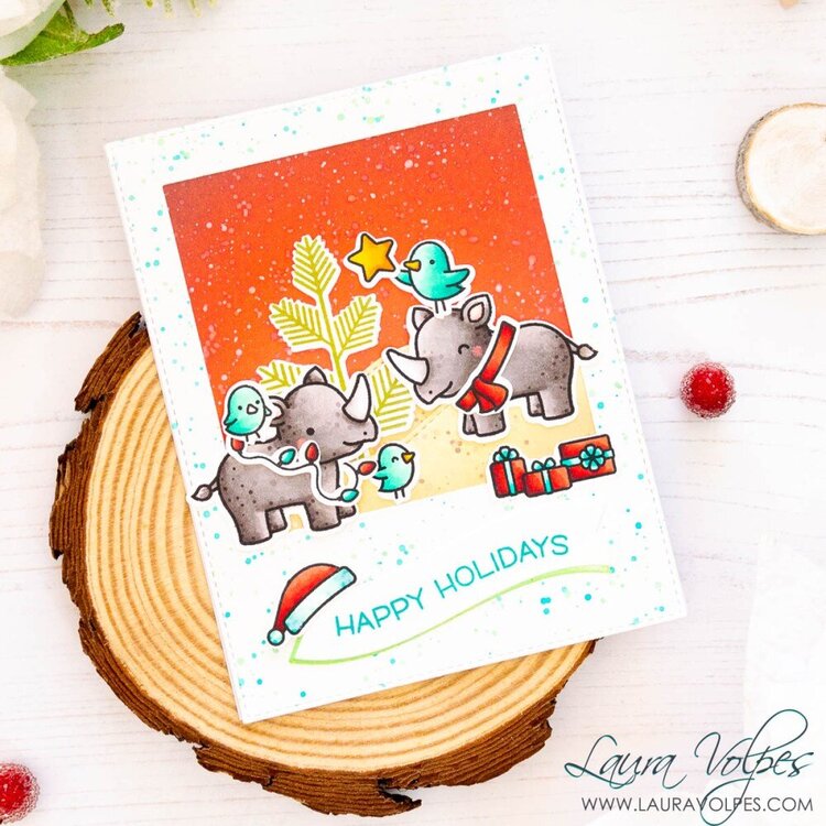 Christmas Card with Lawn Fawn