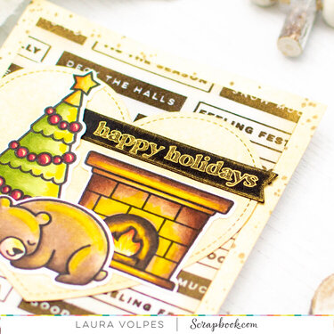 Christmas Card with Gold Metallic Ink