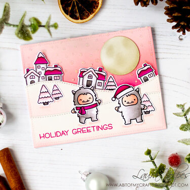 Monochromatic Christmas Scene with Lawn Fawn