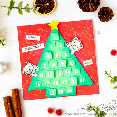 Peek A Boo Card with Scrapbook.com Advent Tree SVG File