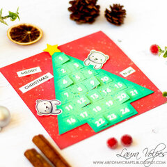 Peek A Boo Card with Scrapbook.com Advent Tree SVG File