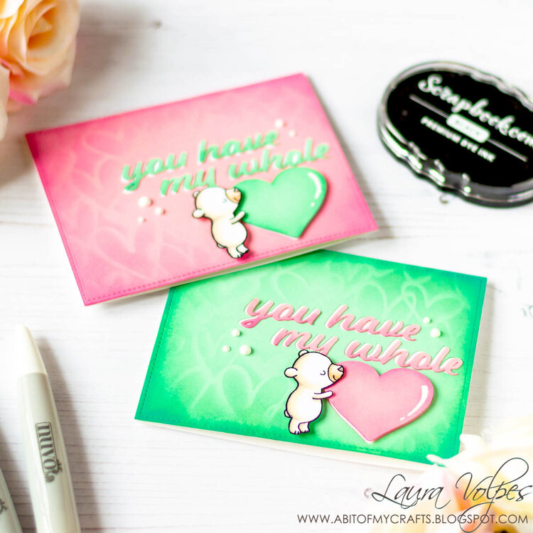 Two Cards feat Scrapbook.com My Whole Heart SVG File