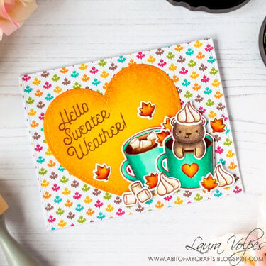 Scrapbook com Domed Ink Blending Tools |  Fall Card feat Lawn Fawn Thanks a Latte