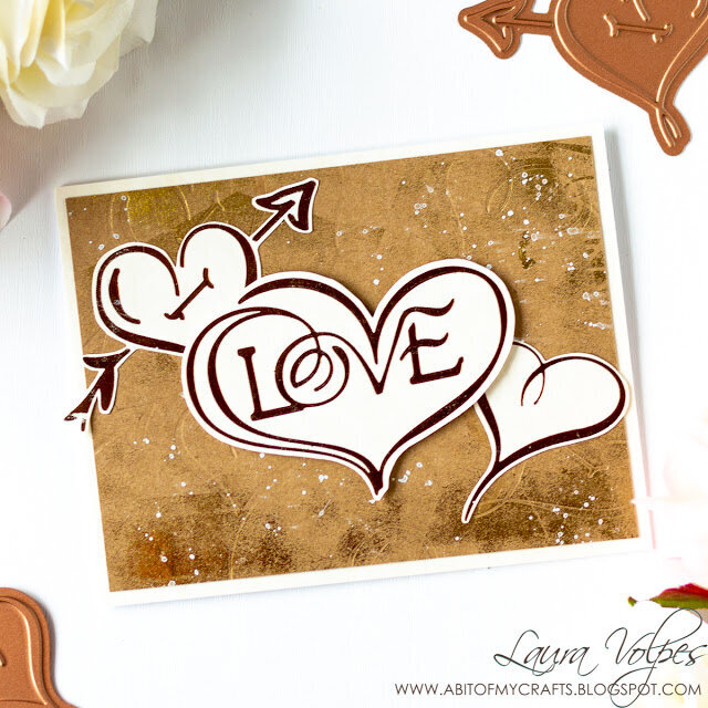 Foiled Valentine&#039;s Day Card feat Spellbinders Glimmer Hot Foil